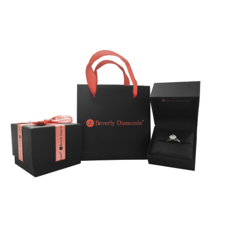 Oval Diamond Bridal Set (Clarity Enhanced) Wedding Gift Box