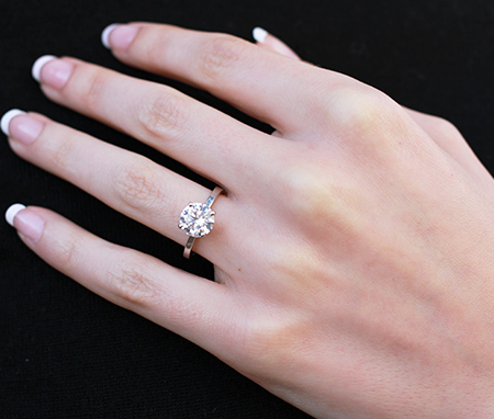 Round Diamond Engagement Ring (Clarity Enhanced) Engagement Rings 4