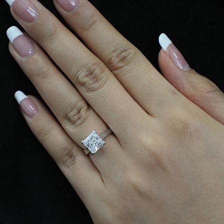 Princess Diamond Engagement Ring (Clarity Enhanced) Engagement Rings 3