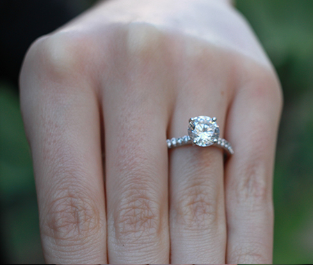 Round Moissanite Engagement Ring Engagement Rings 3