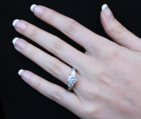 Round Moissanite Engagement Ring Engagement Rings 4