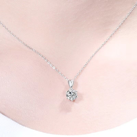 Iza - 1ct Diamond Necklace (Clarity Enhanced) Jewelry 5