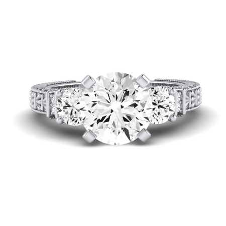 Angelonia Moissanite Matching Band Only (does Not Include Engagement Ring) For Ring With Round Center Jewelry 6
