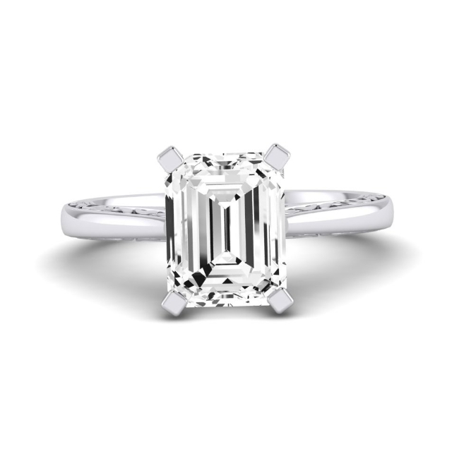 Emerald Moissanite Engagement Ring Engagement Rings 4