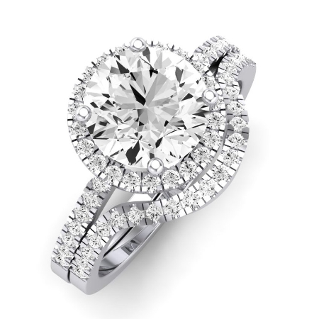 Bergenia Moissanite Matching Band Only (does Not Include Engagement Ring ) For Ring With Round Center Jewelry 2