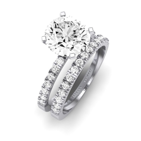Dahlia Moissanite Matching Band Only (engagement Ring Not Included) For Ring With Round Center Jewelry 2