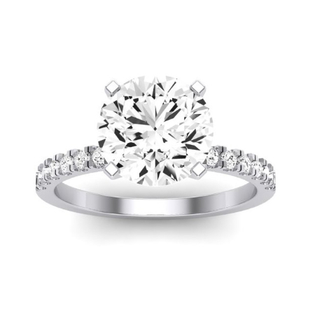Dahlia Moissanite Matching Band Only (engagement Ring Not Included) For Ring With Round Center Jewelry 3