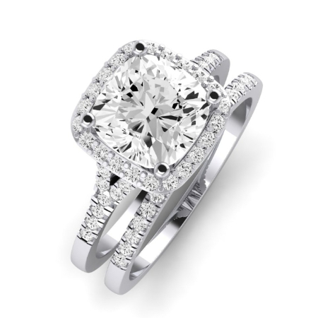 Desert Rose Moissanite Matching Band Only (engagement Ring Not Included) For Ring With Cushion Center Jewelry 2