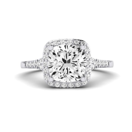 Desert Rose Moissanite Matching Band Only (engagement Ring Not Included) For Ring With Cushion Center Jewelry 6
