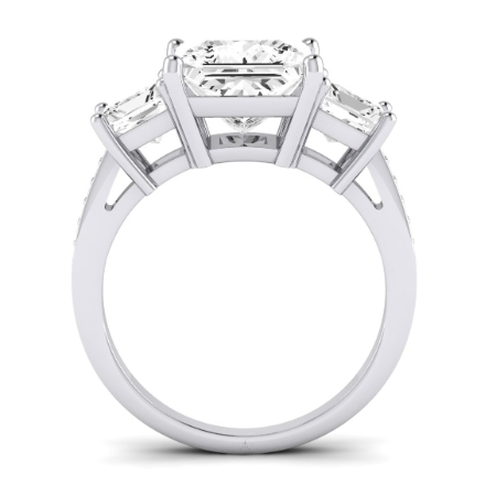 Dietes Moissanite Matching Band Only (does Not Include Engagement Ring) For Ring With Princess Center Jewelry 5