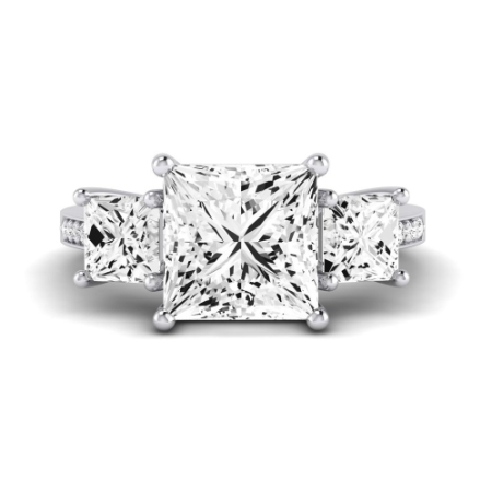 Dietes Moissanite Matching Band Only (does Not Include Engagement Ring) For Ring With Princess Center Jewelry 6