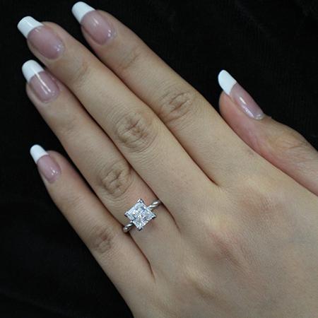 Princess Diamond Engagement Ring (Clarity Enhanced) Engagement Rings 3