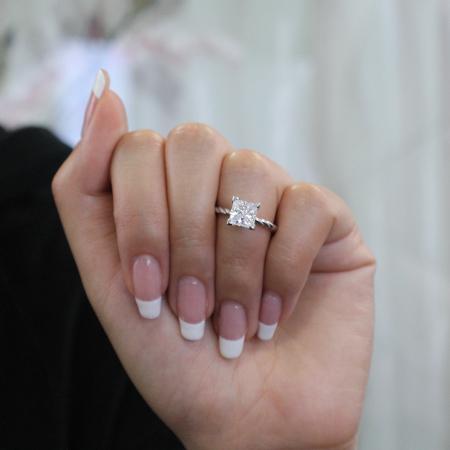 Princess Diamond Engagement Ring (Clarity Enhanced) Engagement Rings 5