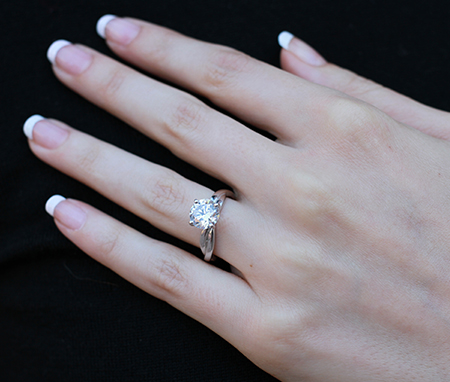 Round Moissanite Engagement Ring Engagement Rings 3
