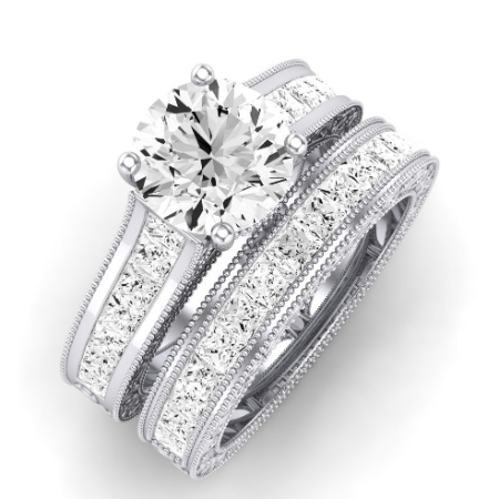 Edelweiss Diamond Matching Band Only (does Not Include Engagement Ring) For Ring With Round Center Jewelry 2