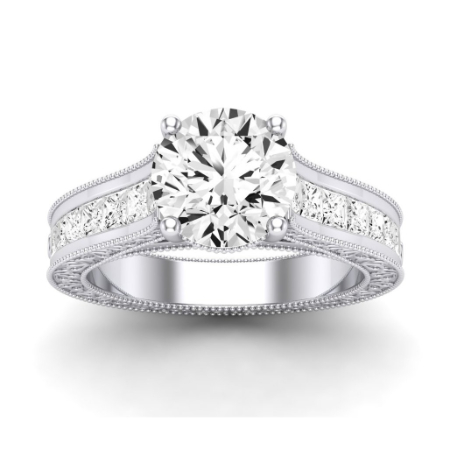 Edelweiss Diamond Matching Band Only (does Not Include Engagement Ring) For Ring With Round Center Jewelry 3