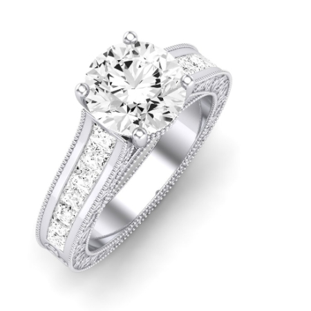 Edelweiss Diamond Matching Band Only (does Not Include Engagement Ring) For Ring With Round Center Jewelry 4