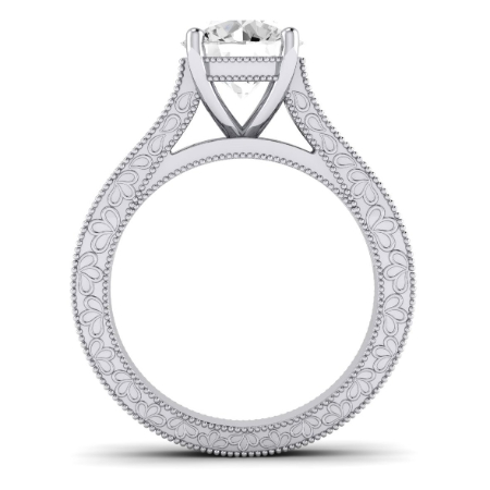 Edelweiss Diamond Matching Band Only (does Not Include Engagement Ring) For Ring With Round Center Jewelry 5