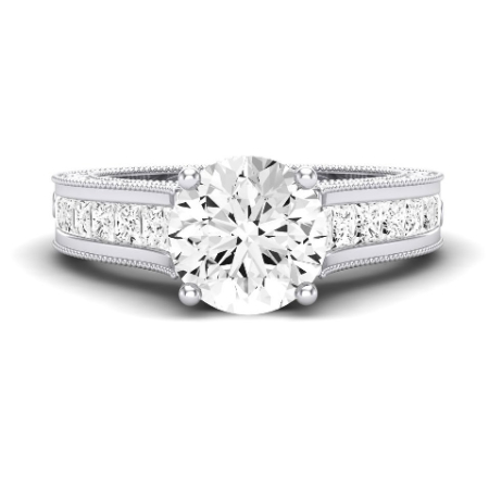 Edelweiss Diamond Matching Band Only (does Not Include Engagement Ring) For Ring With Round Center Jewelry 6