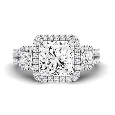 Erica Moissanite Matching Band Only (does Not Include Engagement Ring) For Ring With Princess Center Jewelry 5