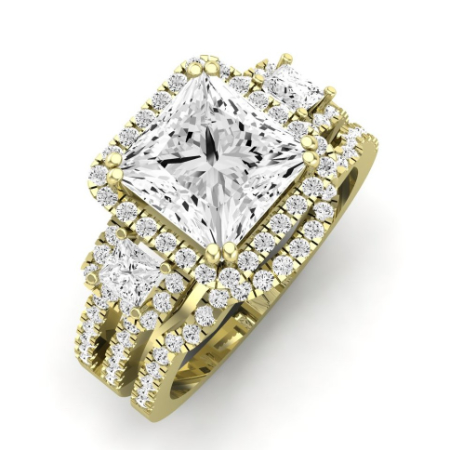 Erica Diamond Matching Band Only (does Not Include Engagement Ring) For Ring With Princess Center Jewelry 2