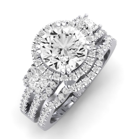 Erica Diamond Matching Band Only (does Not Include Engagement Ring) For Ring With Round Center Jewelry 2