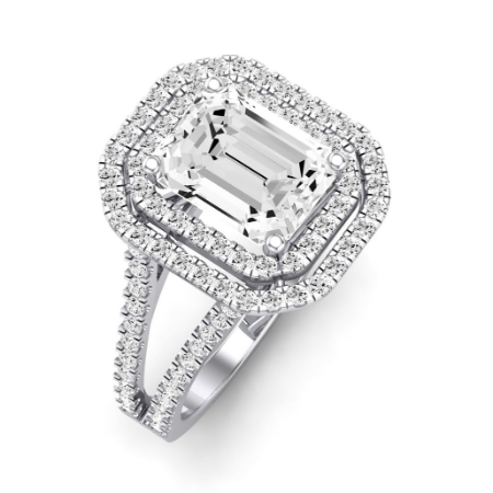 Emerald Diamond Engagement Ring (Clarity Enhanced) Engagement Rings 2