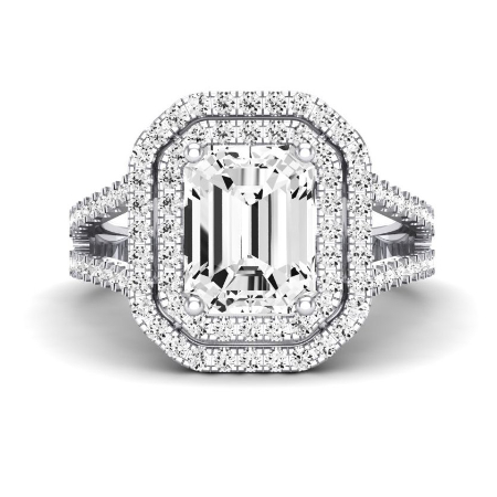 Emerald Diamond Engagement Ring (Clarity Enhanced) Engagement Rings 4