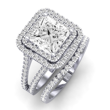 Flora Diamond Matching Band Only (engagement Ring Not Included) For Ring With Princess Center Jewelry 2