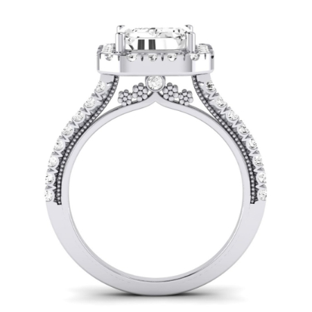 Emerald Moissanite Engagement Ring Engagement Rings 3