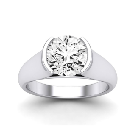 Jasmine Diamond Matching Band Only (does Not Include Engagement Ring) For Ring With Round Center Jewelry 3