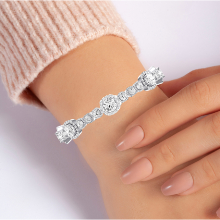 Chelsea Cushion Cut Diamond Bracelet (clarity Enhanced) Jewelry 2