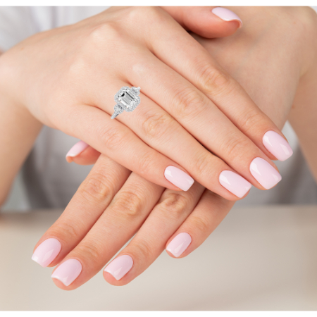 Emerald Moissanite Engagement Ring Engagement Rings 5