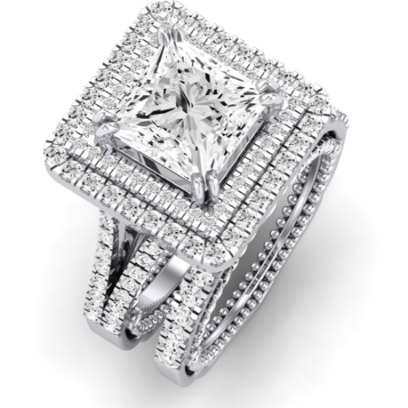 Lupin Diamond Matching Band Only (does Not Include Engagement Ring)  For Ring With Princess Center Jewelry 2