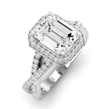 Emerald Diamond Engagement Ring (Clarity Enhanced) Engagement Rings 2