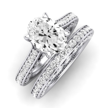 Nala Moissanite Matching Band Only (does Not Include Engagement Ring) For Ring With Oval Center Jewelry 2