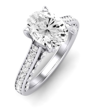 Oval Diamond Engagement Ring (Clarity Enhanced) Engagement Rings 2