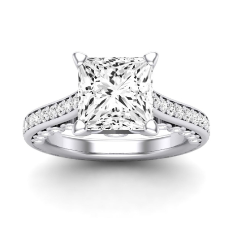 Nala Diamond Matching Band Only (does Not Include Engagement Ring) For Ring With Princess Center Jewelry 3