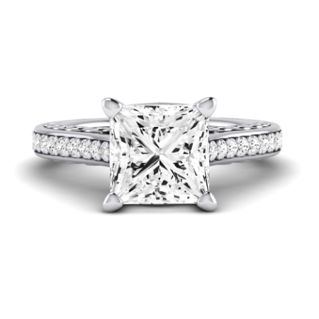 Nala Diamond Matching Band Only (does Not Include Engagement Ring) For Ring With Princess Center Jewelry 6