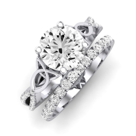 Pavonia Diamond Matching Band Only (does Not Include Engagement Ring)  For Ring With Round Center Jewelry 2