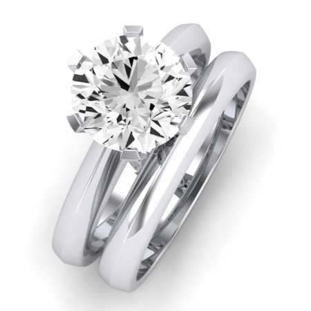 Senna Diamond Matching Band Only (does Not Include Engagement Ring) For Ring With Round Center Jewelry 2