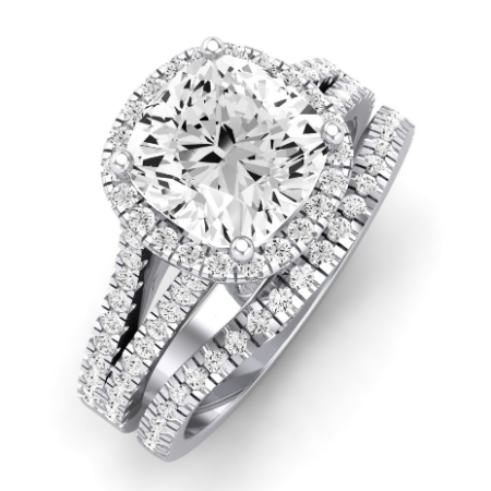 Silene Moissanite Matching Band Only ( Engagement Ring Not Included) For Ring With Cushion Center Jewelry 2