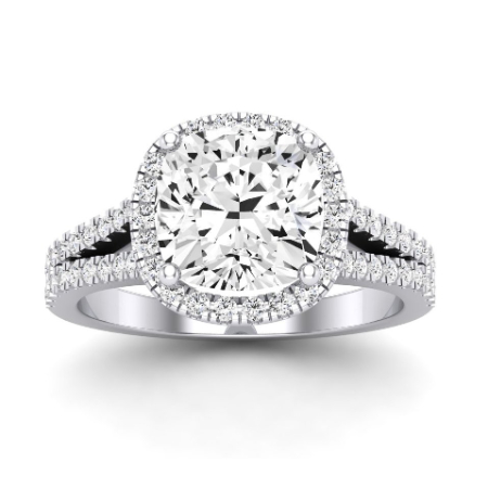 Silene Moissanite Matching Band Only ( Engagement Ring Not Included) For Ring With Cushion Center Jewelry 3