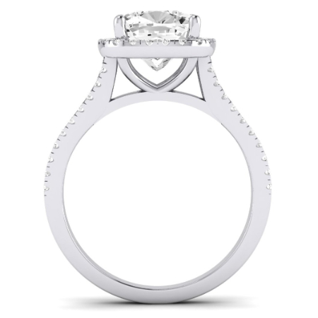 Silene Diamond Matching Band Only ( Engagement Ring Not Included) For Ring With Cushion Center Jewelry 5