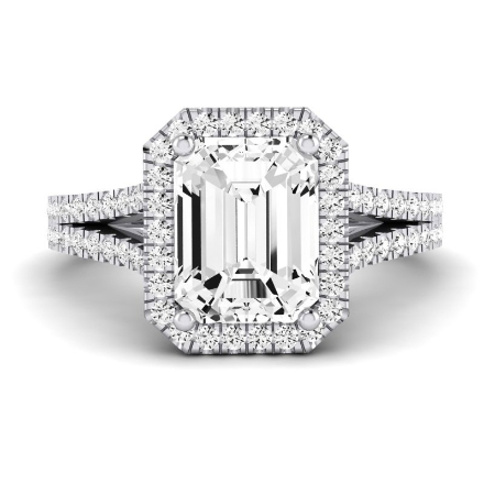 Emerald Diamond Engagement Ring (Clarity Enhanced) Engagement Rings 4