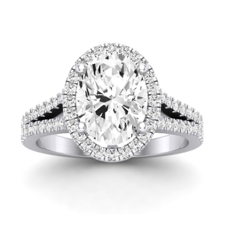 Silene Moissanite Matching Band Only ( Engagement Ring Not Included) For Ring With Oval Center Jewelry 3