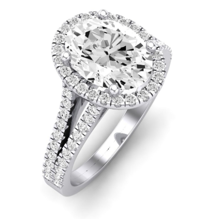 Silene Moissanite Matching Band Only ( Engagement Ring Not Included) For Ring With Oval Center Jewelry 4