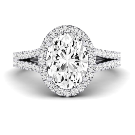 Silene Moissanite Matching Band Only ( Engagement Ring Not Included) For Ring With Oval Center Jewelry 6