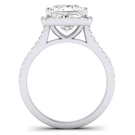 Silene Moissanite Matching Band Only ( Engagement Ring Not Included) For Ring With Princess Center Jewelry 5