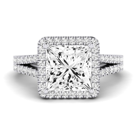 Silene Moissanite Matching Band Only ( Engagement Ring Not Included) For Ring With Princess Center Jewelry 6